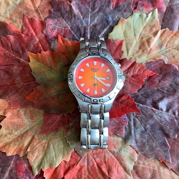 Relic Wet Mens Zr 1621 Analog Orange 